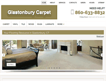 Tablet Screenshot of glastonburycarpet.com